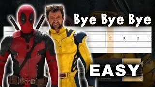 Deadpool & Wolverine - Bye Bye Bye - EASY Guitar tutorial (TAB)