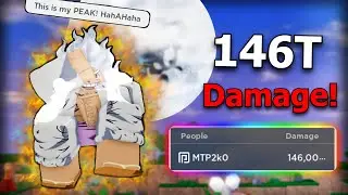 (World Record) 146T Damage Farm With Luffy Gear 5, The Unbeatable Damage In All Star Tower Defense