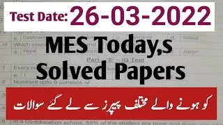 MES Solved Paper 26-3-2022||Today MES Solved Paper 26 3 2022||MES Assistant UDC LDC Papers 26 3 2022