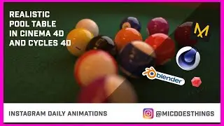 Best realistic render in Cinema 4D - Pool Table Scene