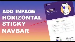 In-Page Sticky Horizontal Navbar Reveals While Scrolling Down | Elementor Wordpress tutorial