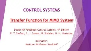 Multiple-Input-Multiple-Output (MIMO) Transfer Function