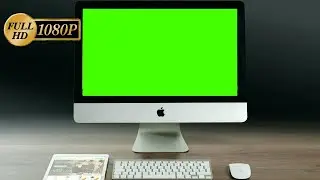 Copyright free Green screen Apple iMac /Computer  video footage full HD 1080p
