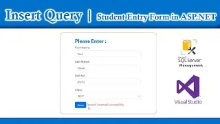 Insert Query | Student Entry Form in ASP.NET | Signup/Register | Urdu/Hindi | C#.net | Class-35 |EAD