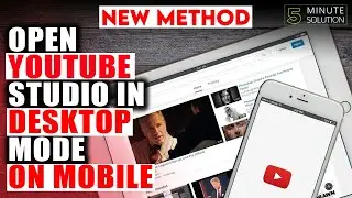 How to open youtube studio desktop mode on mobile 2024 | youtube dashboard on mobile