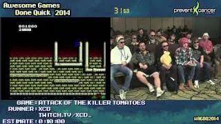 Attack of the Killer Tomatoes [NES] :: SPEED RUN Live (04:50) by xcd #AGDQ 2014