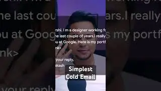Simplest cold email #shorts #uxdesign #coldemail