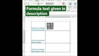 Generate QR Codes in Excel (Easy Formula) #excel #shortsvideo #shortfeed