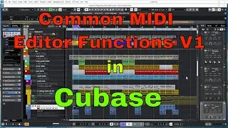 Common MIDI Editor Functions V1 in Cubase