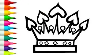 DIAMOND CROWN DRAWING || How to Draw A Gold Crown | Crown Drawing | Crown Drawing Step by Step