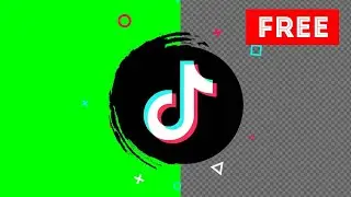 TikTok logo animation green screen, alpha channel free download HD