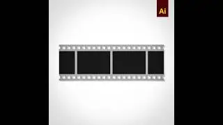 Filmstrip Vector Design in Adobe Illustrator