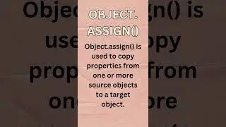 Object assign in JavaScript