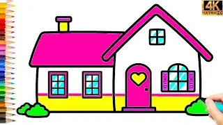 ОФИЦИАЛЬНЫЙ ЧЕРТЕЖ ДОМА 🏠КАК РИСОВАТЬ ДОМ - СОЛНЦЕ - ЦВЕТОК ЛЕГКО 😍РИСУЕМ КАРТИНКИ🌈ПРОСТЫЕ РИСОВАНИЯ