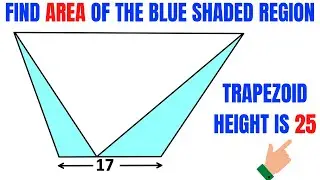 Find area of the Blue shaded region in a Trapezoid | Trapezium | Important Geometry skills explained