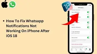 How to fix whatsapp notification not showing on iPhone ( iOS 18 )