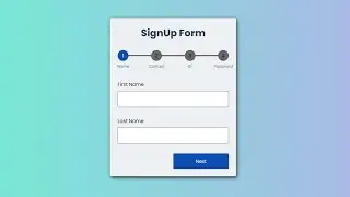 🦶🏼Multi Step Form With Progress   HTML CSS & JavaScript