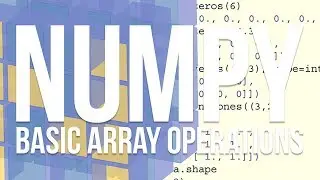 Python numpy - basic array operations