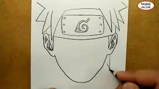 VERY EASY , How to draw naruto , manga from japan / learn drawing academy