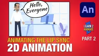How to animate a Lip Sync animation in Adobe Animate CC, Animating the Mouth to the Audio - Part 1