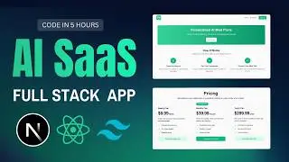 Build A Full Stack AI SaaS Web App With Authentication In NextJS 15, Stripe, TypeScript, TailwindCSS