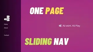 Free One page sliding navbar home page design Tutorial HTML CSS