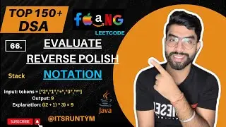 66.Evaluate Reverse Polish Notation || Stack || Top 150+ DSA Leetcode JAVA