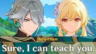 ALHAITHAM Teaches LUMINE | Sumeru Cutscene Genshin Impact