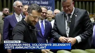 Ukrainian President Volodymyr Zelenskyy visits ammunition plant in Scranton, Pennsylvania