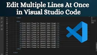 How to Edit Multiple Lines At Once in Visual Studio Code | Select Multiple Line at a Time in VS Code