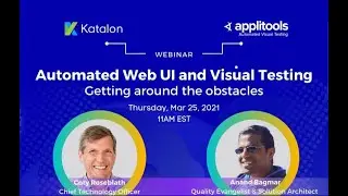 Webinar Automated Web UI and Visual Testing - Getting Around the Obstacles