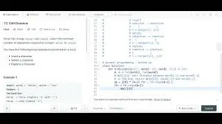 Edit Distance - Leetcode 72 - Dynamic Programming - Python