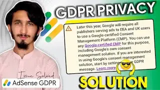 Create a GDPR Message : How to Create GDPR Message on AdSense || How to Create  GDPR for Ad Manager