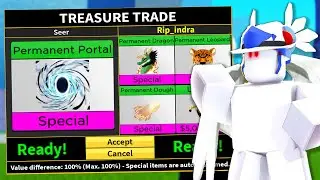 Trading Permanent PORTAL Fruit For 96 Hours.. *Insane Trades* (Blox Fruits)