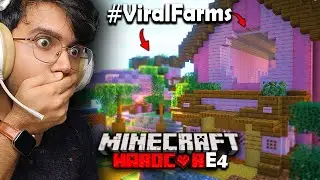 I Built 3 Best Starter Farms in Minecraft -  Hardcore Episode 4 in Hindi !!!!!