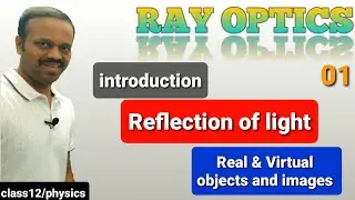 Ray Optics 01 : Introduction, laws of Reflection, Real & virtual objects and images image CLASS 12