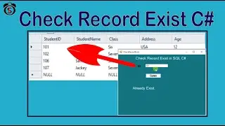 How to Check Record Exist Before Insert in C# with SQL | swift learn