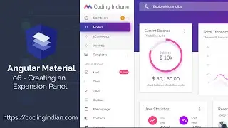 Angular Material | 06 | Creating an Expansion Panel | codingindian.com