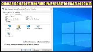 Como Colocar Ícones Principais na Área de Trabalho do Windows 10