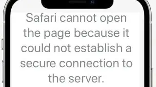 Safari cannot open the page because it could not establish a secure connection to the server | Fix