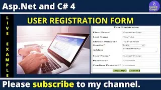 Registration Form In ASP.NET | How To Create User registration Form In ASP.NET