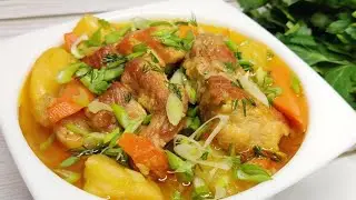 ТУШЕНАЯ КАРТОШКА с Мясом | Простое и Сытное Блюдо На Ужин!