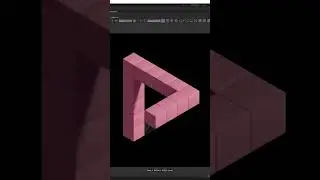 Impossible triangle (optical illusion) in C4D! Full tutorial on my YouTube ✨ 