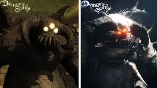 Demon's Souls Remake - All Bosses Model Comparison - Side by Side (Original vs Remake)