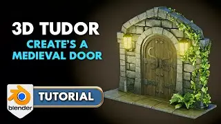 Blender 4 Modelling a Medieval Door with 3D Tudor Tutorial