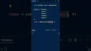 Generate team combinations from Players list in #python #pythonprogramming #coding
