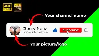 Subscribe button with channel name, bell, like #2