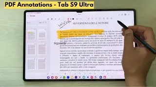 How to do PDF Annotations in Galaxy Tab S9 Ultra Using Samsung Notes