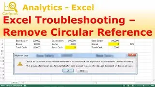 Excel Troubleshooting : How to Remove Circular Reference
