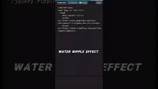 Create Water Ripple Effect with HTML Canvas |HTML5 Canvas Tutorial #shorts #coding #JavaScript